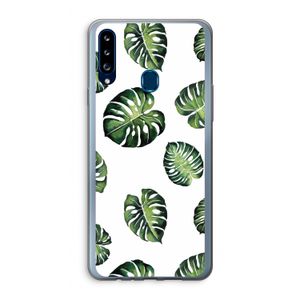 Tropische bladeren: Samsung Galaxy A20s Transparant Hoesje