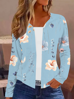 Floral Long sleeve Casual Kimono - thumbnail