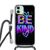 Be Kind: iPhone 11 Transparant Hoesje met koord Be Kind: iPhone 11 Transparant Hoesje met koord