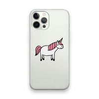 Eenhoorn: iPhone 12 Pro Max Transparant Hoesje
