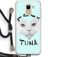 You had me at tuna: Samsung Galaxy J6 (2018) Transparant Hoesje met koord