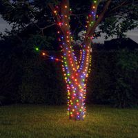 VidaXL Lichtsnoeren 2 st 2x200 led&apos;s solar binnen/buiten meerkleurig