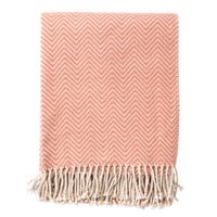 Dutch Decor - EVONY - Plaid 140 x180 cm - deken met zigzag patroon en franjes - Muted Clay - roze