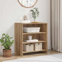 Sideboard Massief Eiken 70x41x75 cm Bewerkt Hout