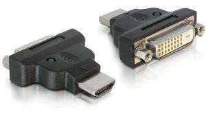 DeLOCK Adapter HDMI / DVI HDMI M DVI 25-pin FM Zwart