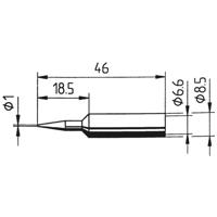 Ersa 0832BDLF Soldeerpunt Potloodvorm, Ersadur Grootte soldeerpunt 1 mm Inhoud: 1 stuk(s)