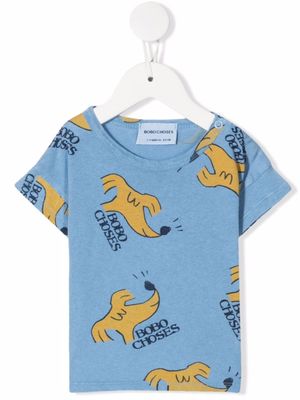 Bobo Choses t-shirt à logo imprimé - Bleu