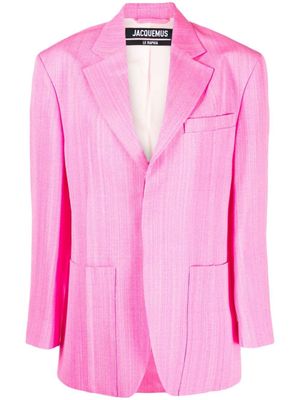Jacquemus blazer La Veste d'Homme à simple boutonnage - Rose