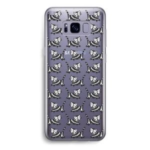Zwarte poes: Samsung Galaxy S8 Transparant Hoesje