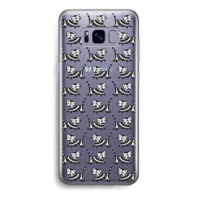 Zwarte poes: Samsung Galaxy S8 Transparant Hoesje