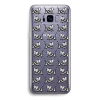 Zwarte poes: Samsung Galaxy S8 Transparant Hoesje