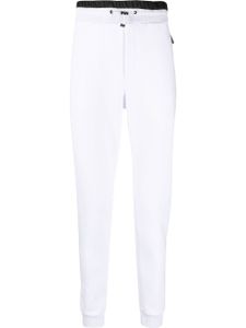 Plein Sport pantalon de jogging à patch logo - Blanc