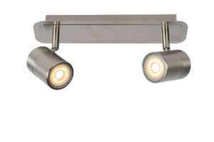 Lucide LENNERT - Plafondspot - LED Dimb. - GU10 - 2x5W 3000K - Mat chroom