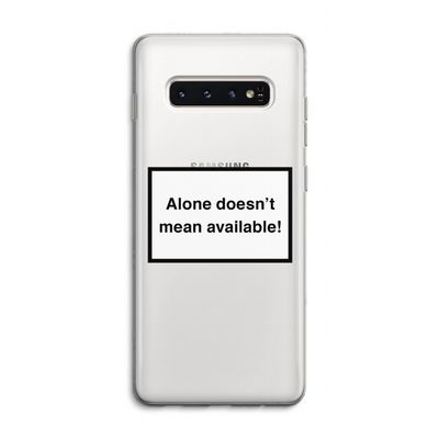 Alone: Samsung Galaxy S10 4G Transparant Hoesje