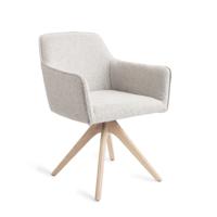 Jesper Home Eetkamerstoel 'Hofu' Revolve Oak Bleach, kleur Checkers Charm