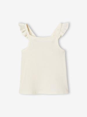 Hemdje voor meisjes met ruches. ecru Hemdje voor meisjes met ruches. ecru