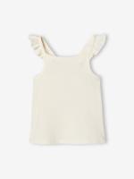 Hemdje voor meisjes met ruches. ecru