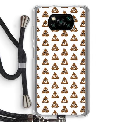 Poop emoji: Xiaomi Poco X3 NFC Transparant Hoesje met koord
