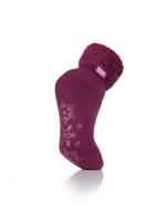 Ladies lounge socks maat 4-8 (37-42) plum - thumbnail