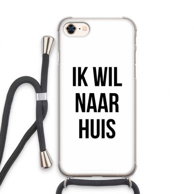 Ik wil naar huis: iPhone 8 Transparant Hoesje met koord