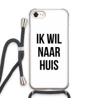 Ik wil naar huis: iPhone 8 Transparant Hoesje met koord