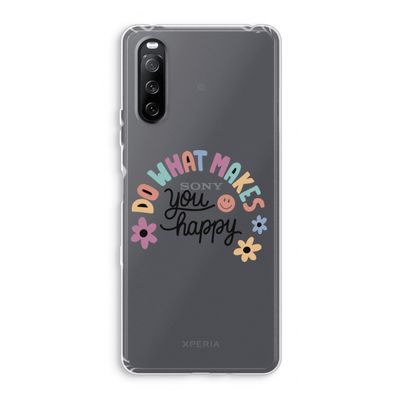 Happy days: Sony Xperia 10 III Transparant Hoesje