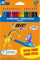 Bic Kids kleurpotlood Evolution, blister van 14 + 4 gratis