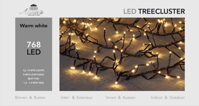 1,6-1,9m treecluster 10m/768led warm wit Anna's collection - Annas collection