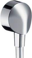 Hansgrohe FixFit Fixfit muuraansluitbocht met geïntegreerde terugslagklep, chroom Hansgrohe FixFit Fixfit muuraansluitbocht met geïntegreerde terugslagklep, chroom