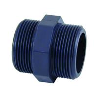 PVC dubbele nippel ¾" buitendraad PN10
