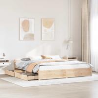 Bedframe zonder matras massief grenenhout 180x200 cm