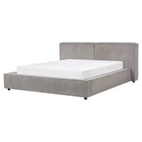 Beliani - LINARDS - Bed - Grijs - 160 x 200 cm - Polyester