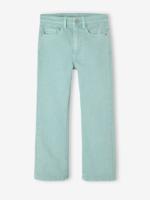 Wijd uitlopende meisjesbroek turquoiseblauw