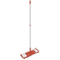 Urban Living Vloerwisser - met steel - oranje - verstelbaar - dweil - mop - microvezel dweil