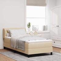 Boxspringbed met matras met matras Crème 90 x 190 cm Stof