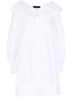 Simone Rocha robe-chemise en coton - Blanc