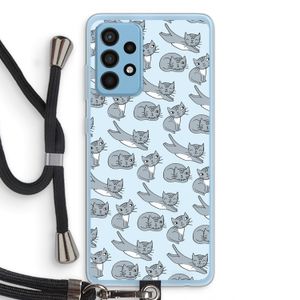 Poezen: Samsung Galaxy A52 Transparant Hoesje met koord