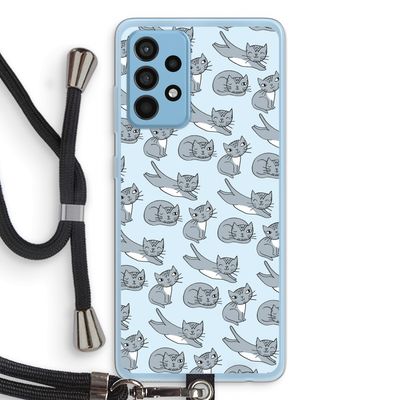 Poezen: Samsung Galaxy A52 Transparant Hoesje met koord
