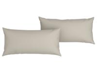 LIVARNO home 2 Mousseline kussenslopen 80 x 40 cm (Beige)