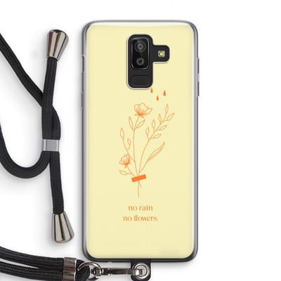 No rain no flowers: Samsung Galaxy J8 (2018) Transparant Hoesje met koord