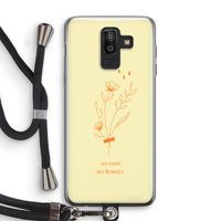 No rain no flowers: Samsung Galaxy J8 (2018) Transparant Hoesje met koord
