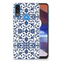 Motorola Moto E7/E7i Power | TPU Case | Flower Blue