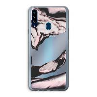 Roze stroom: Samsung Galaxy A20s Transparant Hoesje