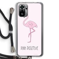 Pink positive: Xiaomi Redmi Note 10S Transparant Hoesje met koord