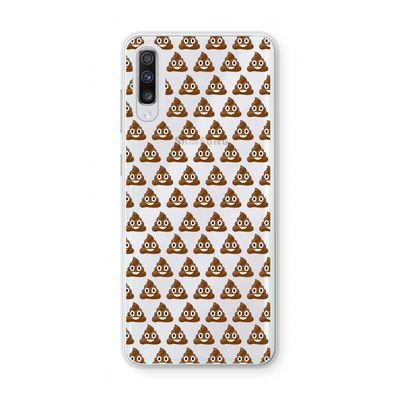 Poop emoji: Samsung Galaxy A70 Transparant Hoesje