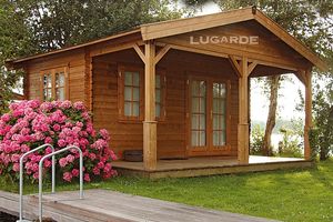 Lugarde Blokhut B34 500x500 cm - 44 mm- Zadeldak- Hout- Lugarde