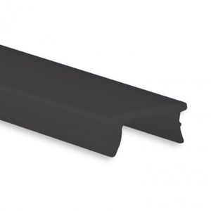 Zwart opaal afdekking 200cm C34 25-35% licht doorlatend voor LED strip profiel PO16 prijs p/m