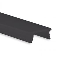 Zwart opaal afdekking 200cm C34 25-35% licht doorlatend voor LED strip profiel PO16 prijs p/m