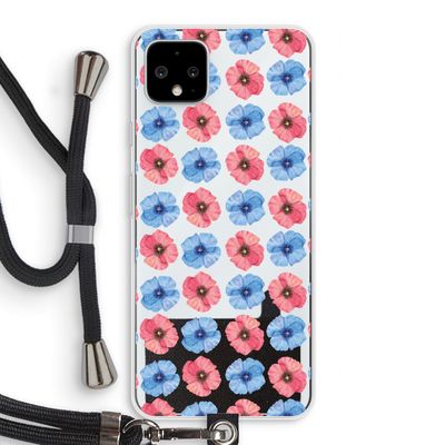 Klaproosjes: Pixel 4 XL Transparant Hoesje met koord