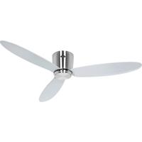 CasaFan ECO PLANO II 132 BN-SI WiFi Flügel lack silber Plafondventilator Chroom (geborsteld) Met afstandsbediening, Timer, Met wintermodus, Bediening via App